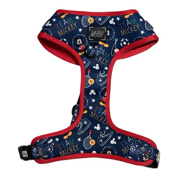 NEW Sassy Woof Adjustable Dog Harness – DISNEY Team Mickey Design  - Sz Large - Picture 4 of 9